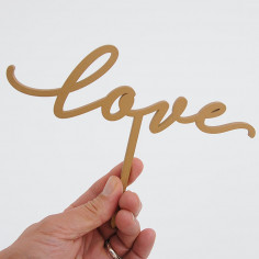 Stick Love in legno oro