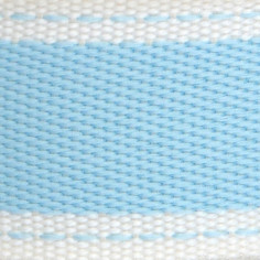 Nastri in cotone stampa cucito azzurro
