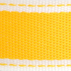 Nastri in cotone stampa cucito giallo