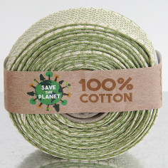 Nastri puro cotone Save the Planet oliva
