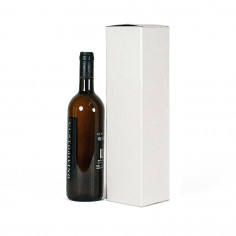Scatole Portabottiglie di Vino Modello Classico Bianche pelle bianca