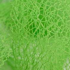 Rete in Fili di Cotone Intrecciato a Fascia Larga - Paradise verde texture