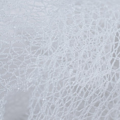 Rete in Fili di Cotone Intrecciato a Fascia Larga - Paradise bianco texture