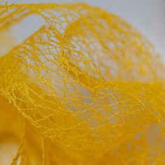 Rete in Fili di Cotone Intrecciato - Paradise giallo texture