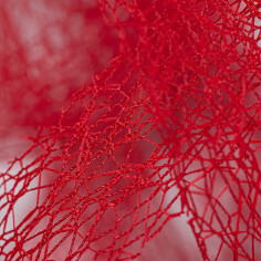 Rete in Fili di Cotone Intrecciato - Paradise rosso texture