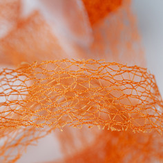 Rete in Fili di Cotone Intrecciato - Paradise arancione texture