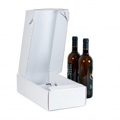 Scatola Porta Bottiglie di Vino Sfere Bianco- Cantinetta