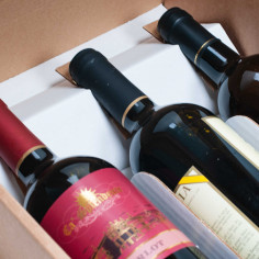 Scatola Porta Bottiglie di Vino con Finestra Avana - Cantinetta ferma collo