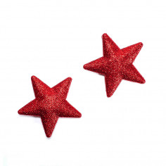Sticker Stelle con Glitter rosso