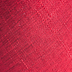 Scatolina a Base Tonda in Cartoncino Rivestito - Coperchio in Cotone texture rosso