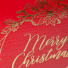 Scatola Porta Panettone Rossa - Merry Christmas stampa