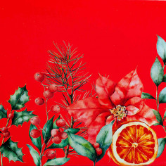 Cesto in Cartone Rosso - Botanical fantasia