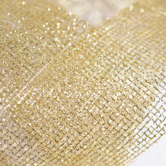 Nastro a Retina con Glitter texture oro