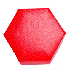 Scatoline con Base Esagonale con Coperchio - Rosso texture