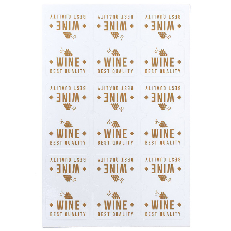 Sticker Chiudibusta per Vini - Wine Oro