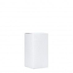Scatole Pieghevoli in Cartoncino Pelle Bianco con Base Quadrata chiusa piccola