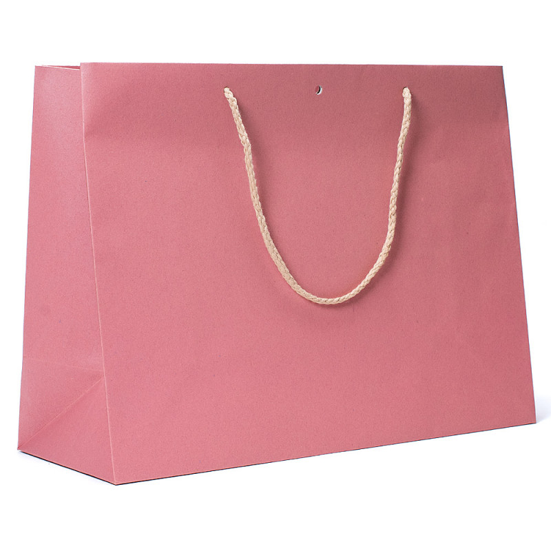 Borse in Carta con Maniglia in Cordoncino Grandi - Colori Pastello rosa