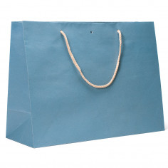 Borse in Carta con Maniglia in Cordoncino Grandi - Colori Pastello azzurro