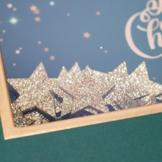 Scatola Rigida Rettangolare con Finestra Merry Christmas - Verde dettaglio