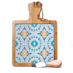 Tagliere in Ceramica e Coltello per Formaggio - Marrakech