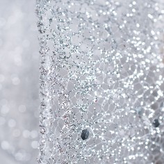 Nastro a Rete con Glitter e Bordo Animato - Sparkling argento da vicino