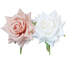 Rose Colori Tenui - Mis. Ø Cm 8, Confezione da 12 Fiori
