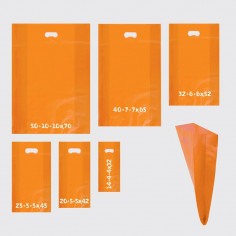 Borse plastica arancio