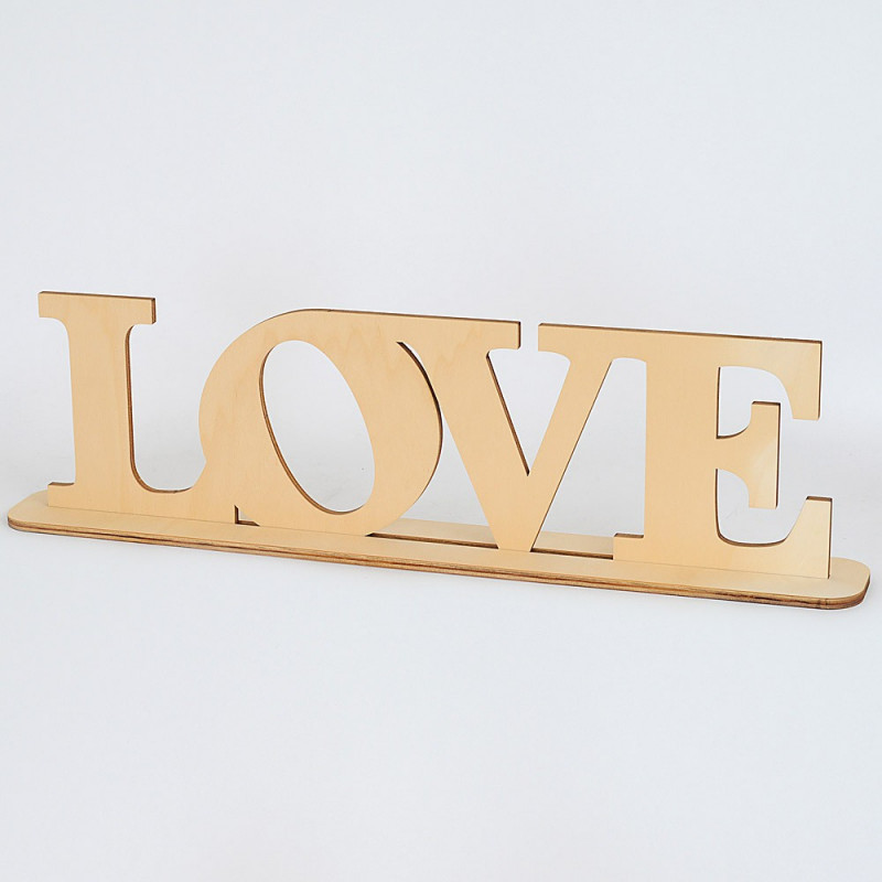 Scritta in legno "Love"